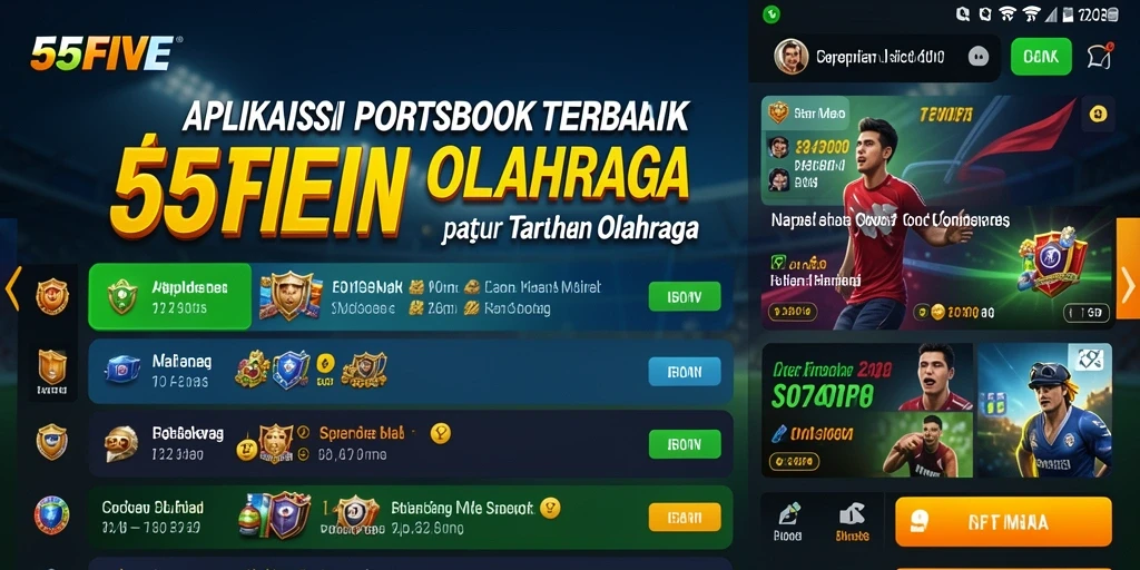 Tampilan gameplay 55FIVE dalam aplikasi sportsbook.