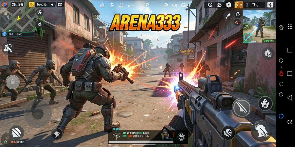 Tampilan seru dari gameplay menegangkan ARENA333.
