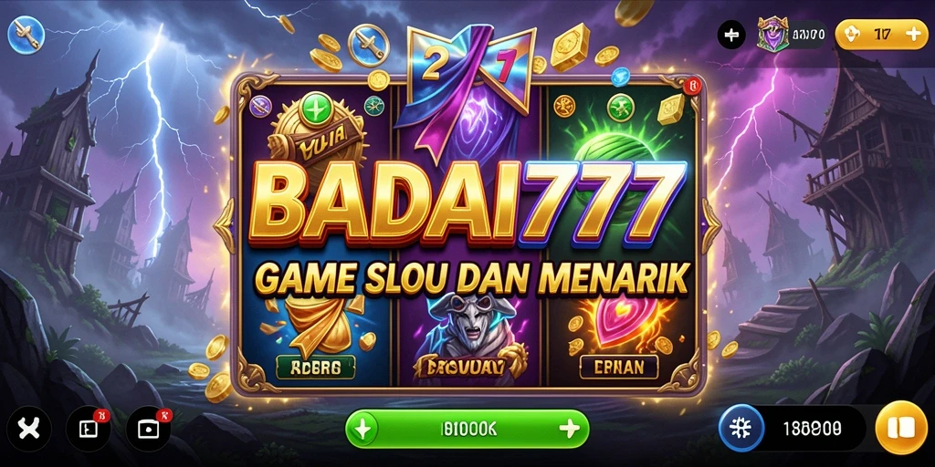 Tampilan gameplay menarik dari BADAI777 dengan berbagai tema slot.