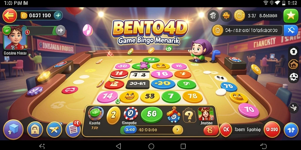 Screenshot gameplay BENTO4D menampilkan suasana permainan Bingo yang seru.