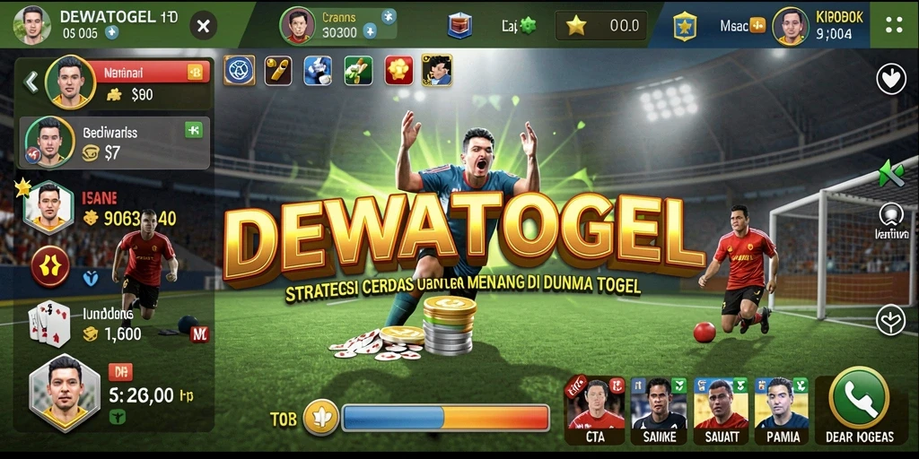Screenshot gameplay DEWATOGEL menampilkan strategi dan keputusan penting.