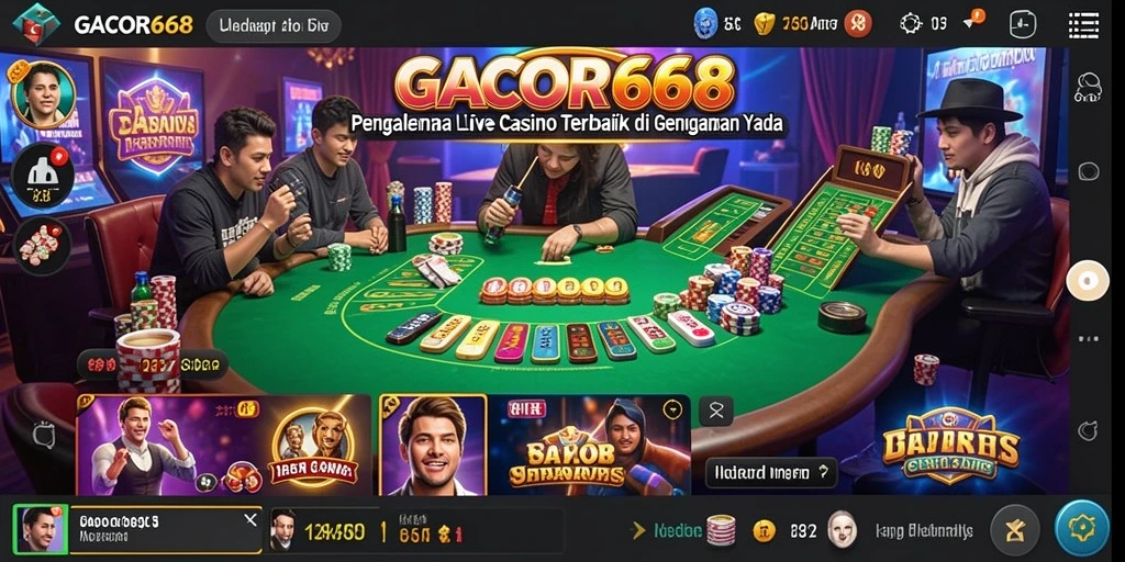 Screenshot GACOR668 menampilkan permainan Live Casino yang mendebarkan.