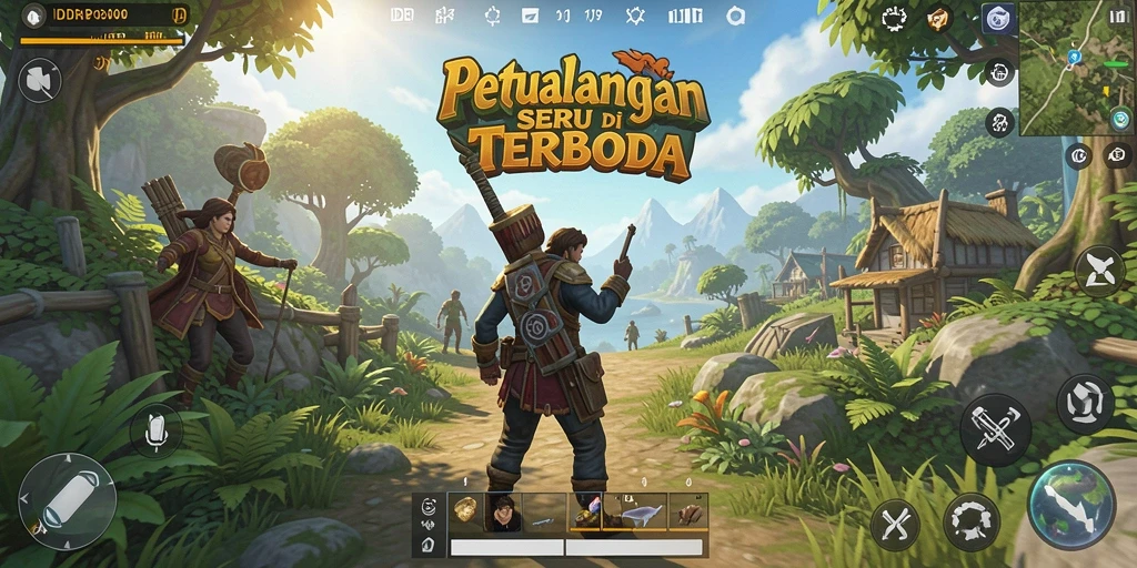 Tampilan gameplay IDRRP yang menakjubkan di dunia terbuka.