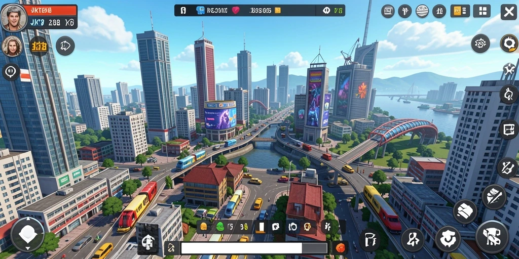 Tampilan gameplay JKT8 dengan grafis menarik dan strategi kompleks.