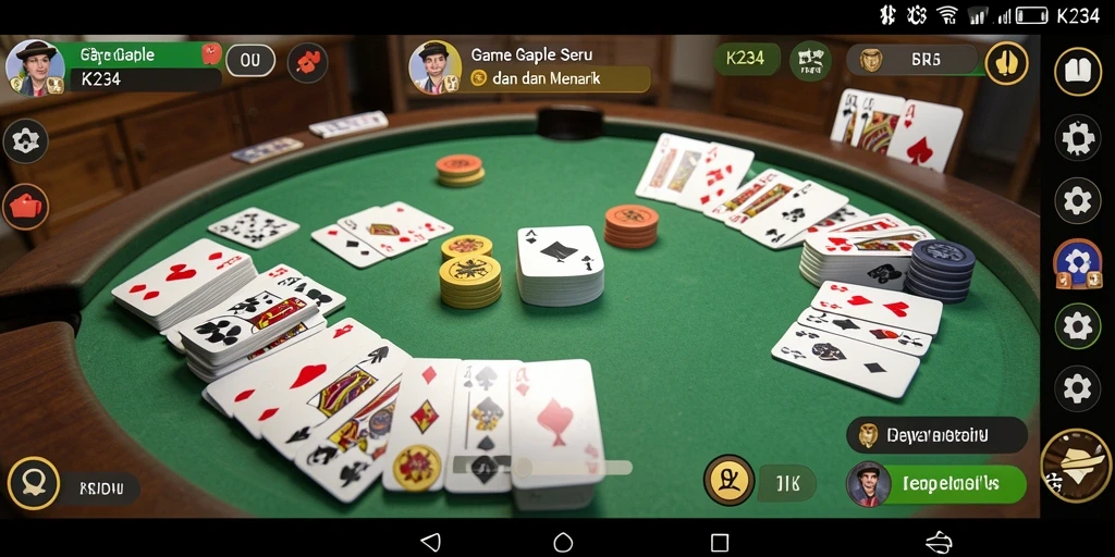 Tampilan gameplay Gaple yang seru dan interaktif di K234.