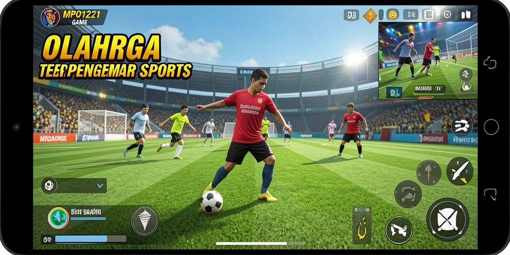 Tampilan gameplay seru dari MPO1221 yang menampilkan aksi olahraga menegangkan.