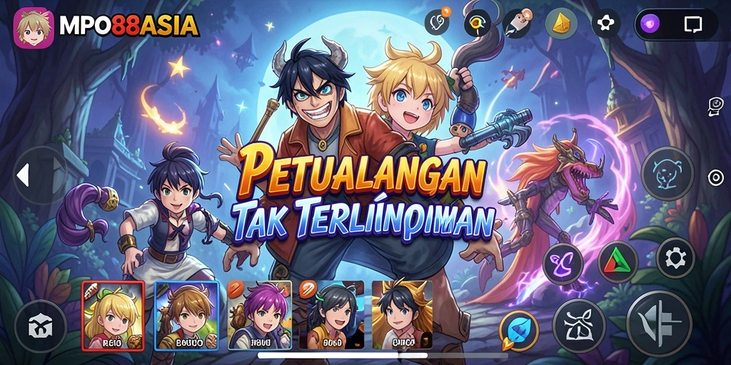Tangkapan layar MPO88ASIA menampilkan aksi seru dalam dunia Anime.