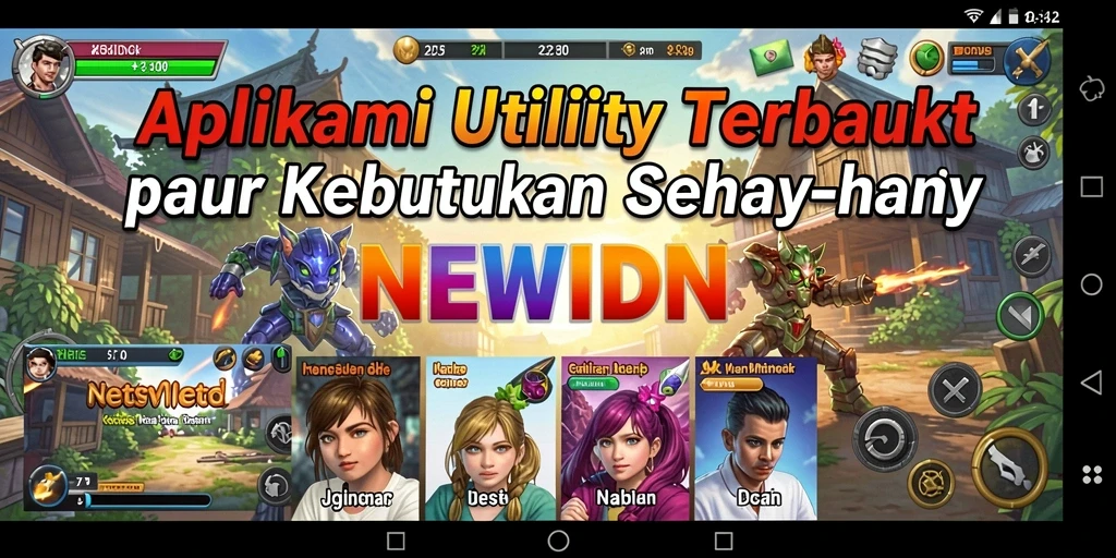Screenshot utama NEWIDN menampilkan antarmuka aplikasi yang intuitif.
