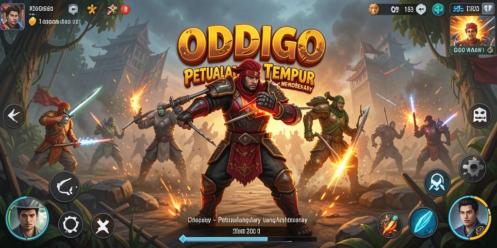 Tampilan gameplay ODDIGO yang mendebarkan dan penuh aksi.