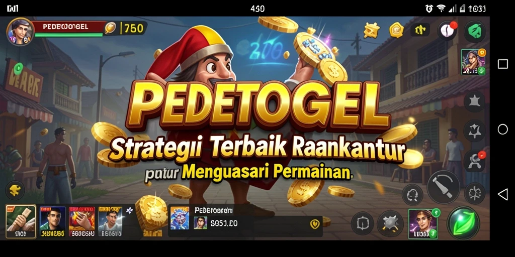 Screenshot gameplay PEDETOGEL menampilkan aksi strategi yang mendebarkan.