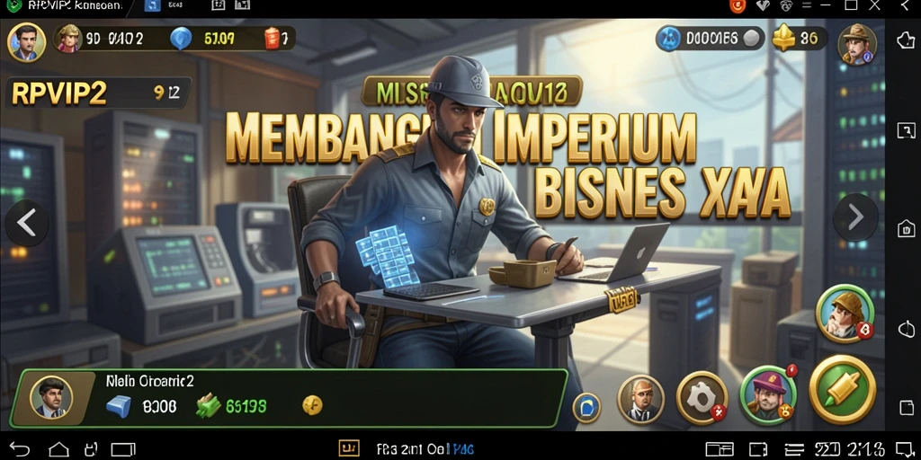 Tampilan gameplay RPVIP2 yang menampilkan dinamika bisnis yang seru.