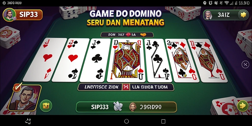 Screenshot utama SIP33 menunjukkan gameplay Domino yang menarik.