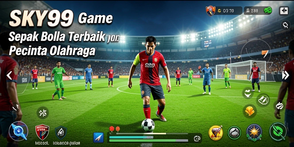 Tangkapan layar dari gameplay nyata dalam pertandingan sepak bola.