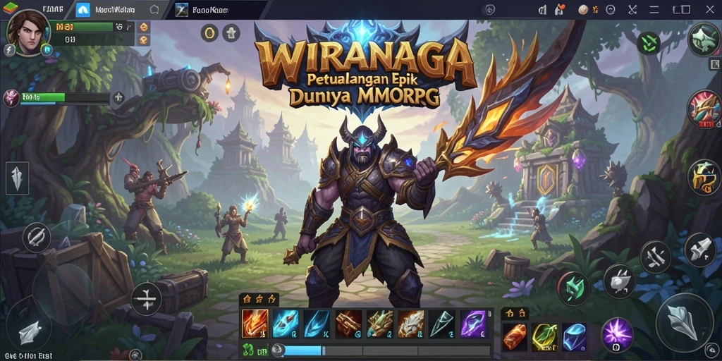 Gameplay seru dalam petualangan MMORPG yang mendebarkan.