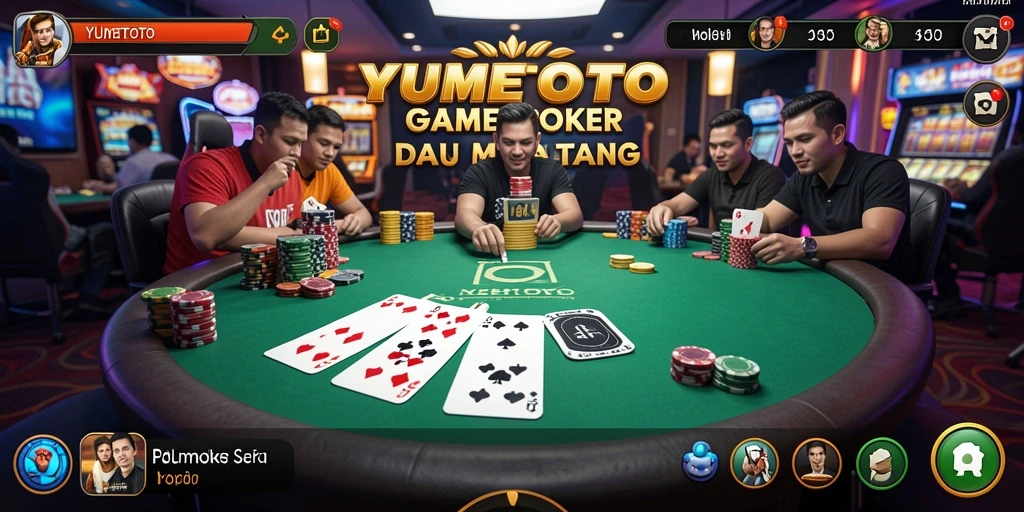 Tampilan layar permainan YUMETOTO dengan grafik Poker yang menakjubkan.